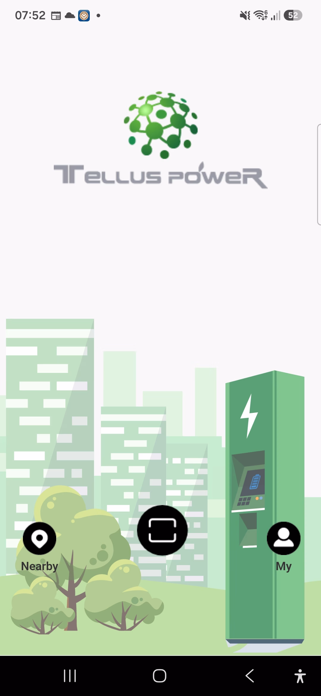 TellusPower App Main Screen